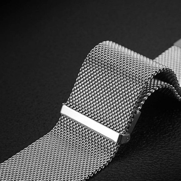 DUX DUCIS Milanese - curea magnetică din oțel inoxidabil pentru Apple Watch 42/44/45mm argintiu