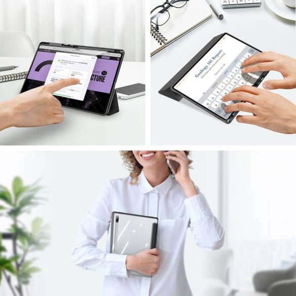 DUX DUCIS Toby - Husă inteligentă cu stocare creion pentru Samsung Tab S8 Ultra (X900/X906) negru