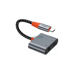 WiWU - Adaptor audio LT10 Typ C la Typ C + 3.5mm