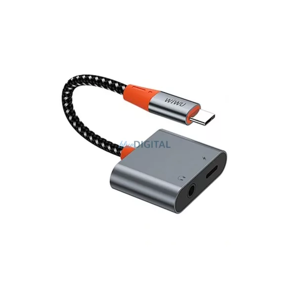 WiWU - Adaptor audio LT10 Typ C la Typ C + 3.5mm