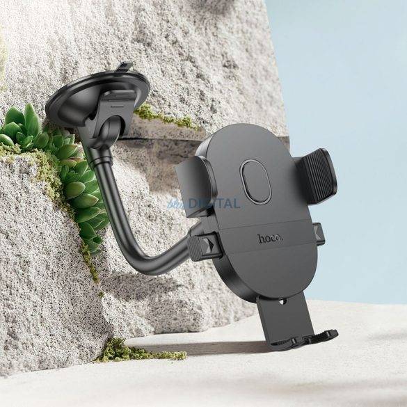 Suport telefon auto HOCO pentru fereastră / consola centrală Mighty H20 negru