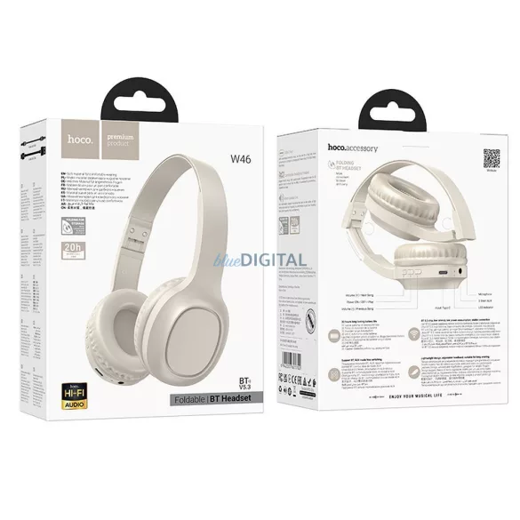 Căști fără fir Bluetooth Hoco W46 - alb