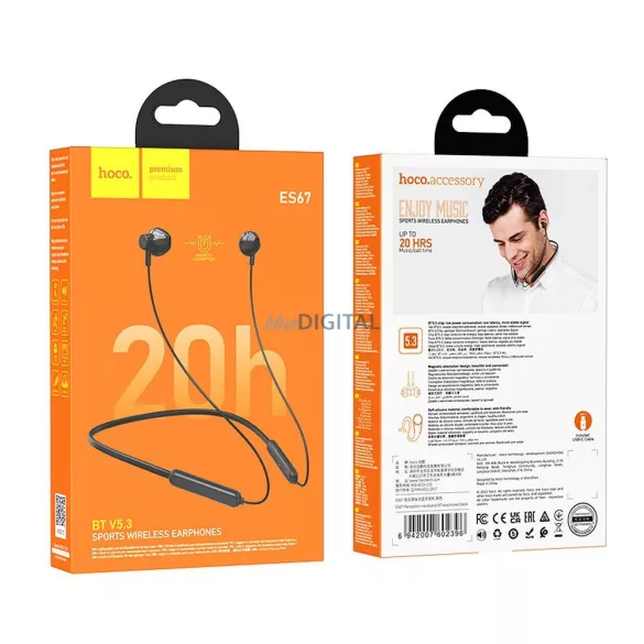 Căști fără fir Bluetooth Hoco ES67 - negru