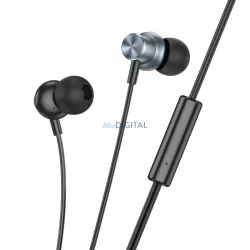   Căști de sârmă HOCO cu microfon cu mufă de 3,5 mm M110 gri metalic