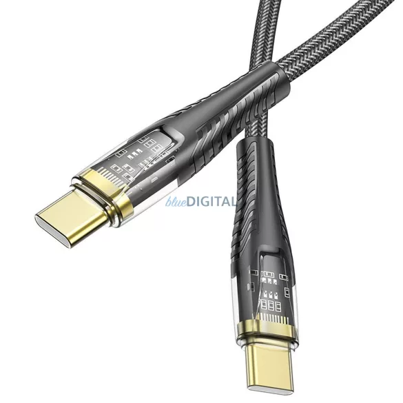 HOCO Cablu tip C la tip C 3A 60W U121 1,2 m negru