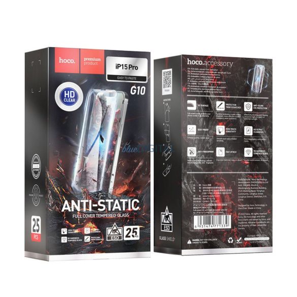 Sticlă călită HOCO HD Anti-static (SET 25in1) - MULTIPACK pentru iPhone 15 Pro (G10)