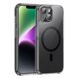  HUSĂ! - HOCO AS6 husă anti-cădere compatibilă cu MagSafe pentru IPHONE 15 transparent negru