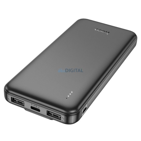 Power Bank HOCO - 10 000mAh cu cabluri Tip C + Lightning 8-pini J118 negru
