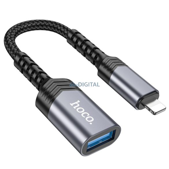 Adaptor HOCO iPhone Lightning 8-pini (mascul) la USB (fema) 3.0 UA24 negru