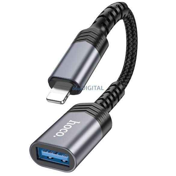Adaptor HOCO iPhone Lightning 8-pini (mascul) la USB (fema) 3.0 UA24 negru