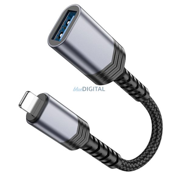 Adaptor HOCO iPhone Lightning 8-pini (mascul) la USB (fema) 3.0 UA24 negru