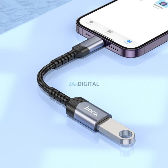 Adaptor HOCO iPhone Lightning 8-pini (mascul) la USB (fema) 3.0 UA24 negru