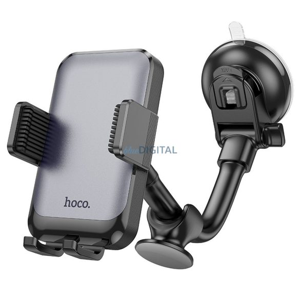 Suport telefon auto HOCO pentru fereastră / consola centrală Rock H27 negru