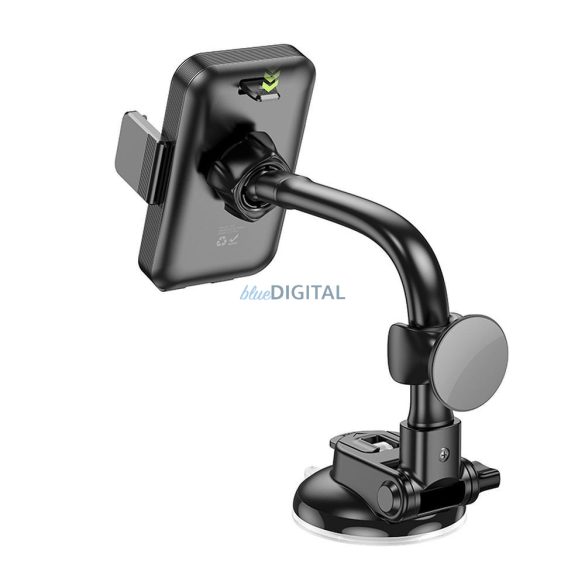 Suport telefon auto HOCO pentru fereastră / consola centrală Rock H27 negru