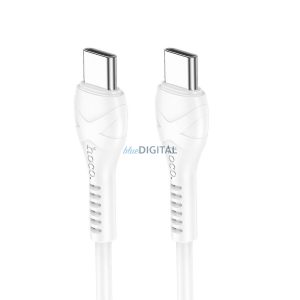 Cablu HOCO Tip C la Tip C PD 60W Cool X37 1m alb