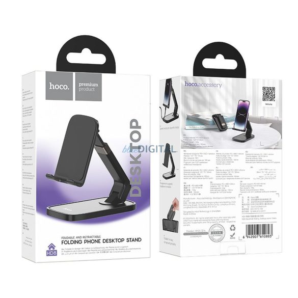 Suport pentru telefon de birou Hoco HD8 - negru