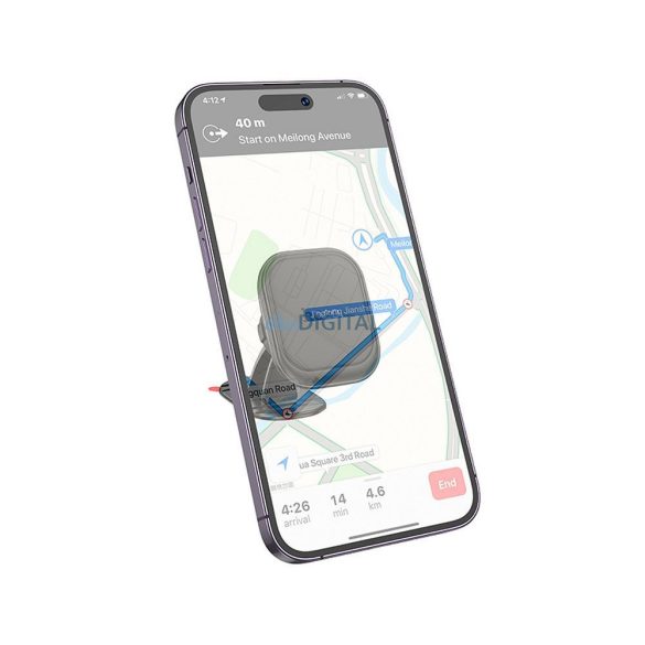 Suport auto HOCO pentru telefon la consola centrala magnetic H30 negru