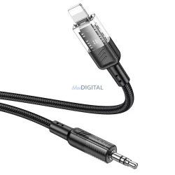   HOCO cablu AUX Audio Jack 3,5mm și Lightninng 8-pin UPA27 1,2m negru
