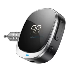 Adaptor HOCO AUX BLUETOOTH cu display E80 negru