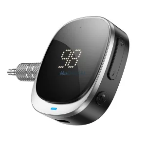 Adaptor HOCO AUX BLUETOOTH cu display E80 negru