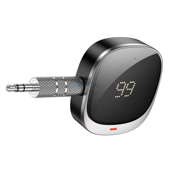 Adaptor HOCO AUX BLUETOOTH cu display E80 negru