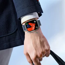   Curea HOCO pentru Apple Watch 42 / 44 / 45 / 49 mm AS102 albastru noapte cu gri