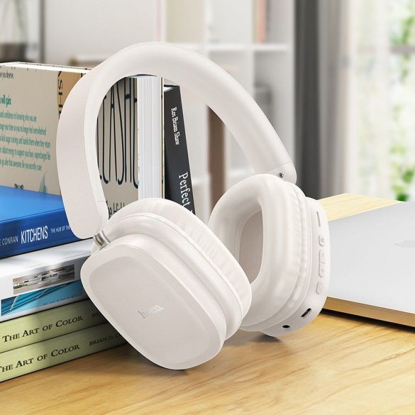 Căști wireless HOCO bluetooth W51 alb lapte