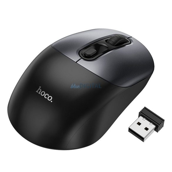 Mouse fără fir HOCO 2.4G GM28 negru metal gri