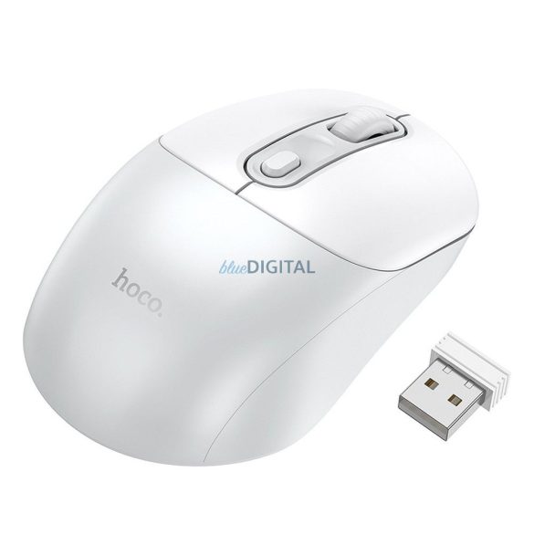 Mouse fără fir HOCO 2.4G GM28 alb gri