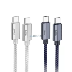Cablu HOCO Tip C la Tip C PD QC3.0 5A 240W U134 1,8 m gri