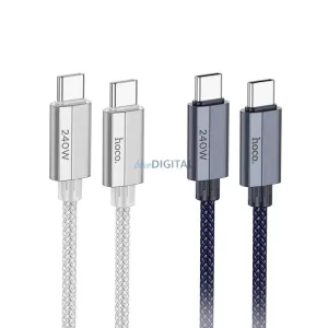 Cablu HOCO Tip C la Tip C PD QC3.0 5A 240W U134 1,8 m gri