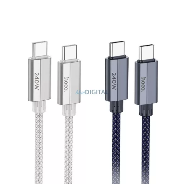 Cablu HOCO Tip C la Tip C PD QC3.0 5A 240W U134 1,8 m gri