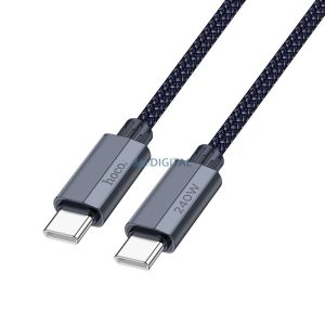 Cablu HOCO Tip C la Tip C 240W U134 1,8m albastru închis