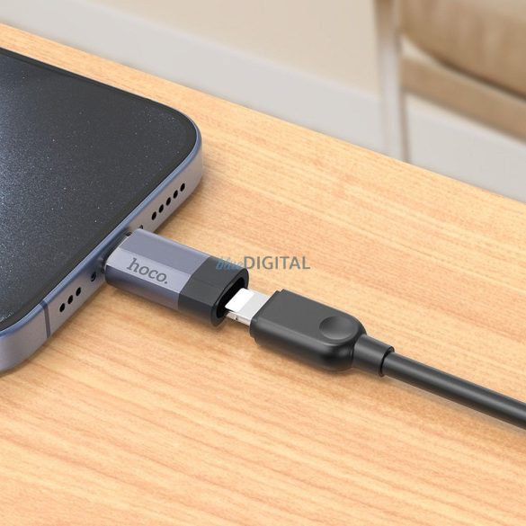 Hoco UA29 Adaptor Type-C - Lightning - albastru