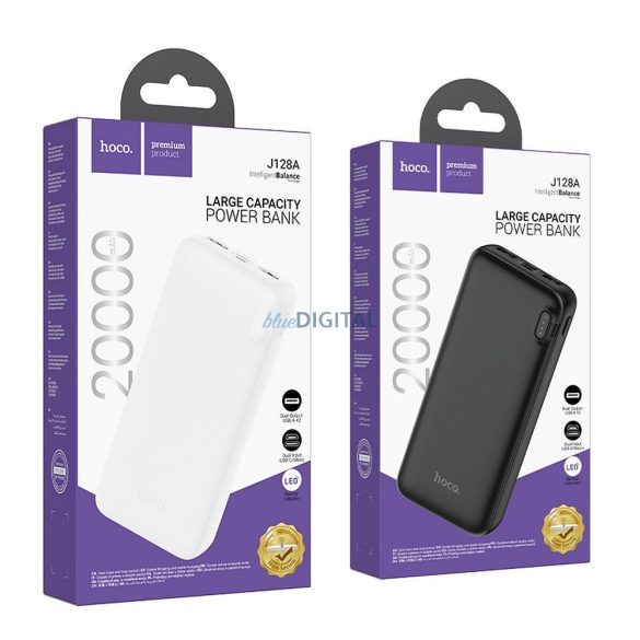 Hoco J128A powerbank 20000mAh 2A negru - negru