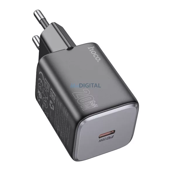 Incarcator de perete HOCO Tip C QC PD 20W N40 negru