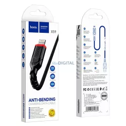 Hoco X59 USB-A - Lightning cablu 2.4A 300cm - negru