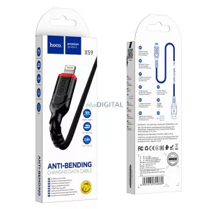 Hoco X59 USB-A - Lightning cablu 2.4A 300cm - negru