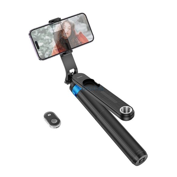 HOCO selfie stick bluetooth cu telecomandă K22 negru