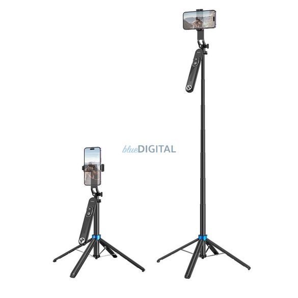 HOCO selfie stick bluetooth cu telecomandă K22 negru