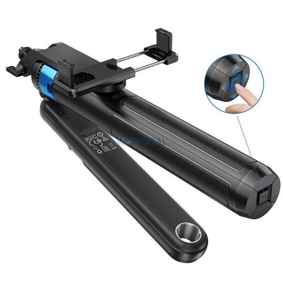 HOCO selfie stick bluetooth cu telecomandă K22 negru