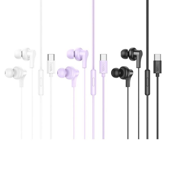 Căști HOCO tip C cu microfon M114 negru