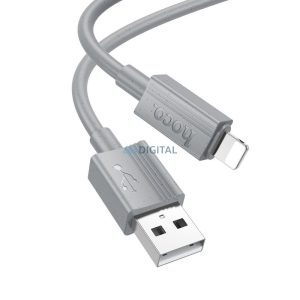 Hoco X107 Cablu USB-A - Lightning 2.4A 1m - gri