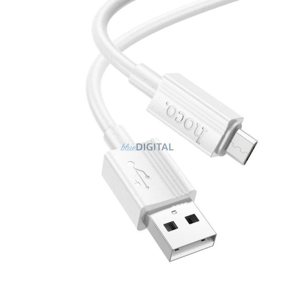Hoco X107 USB-A - cablu micro USB 2.4A 1m - alb
