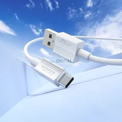 Hoco X107 Cablu USB-A - Type-C 3A 1m - alb