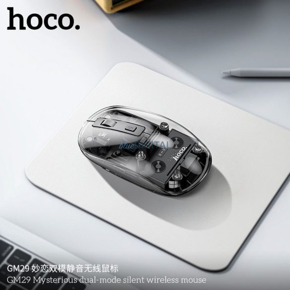 HOCO Computer Mouse fără fir 2.4G 1600 dpi GM29 întuneric negru