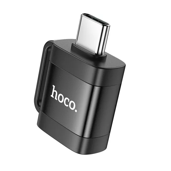 Adaptor HOCO OTG Tip C (mascul) la USB A (fema) 3A UA31C negru