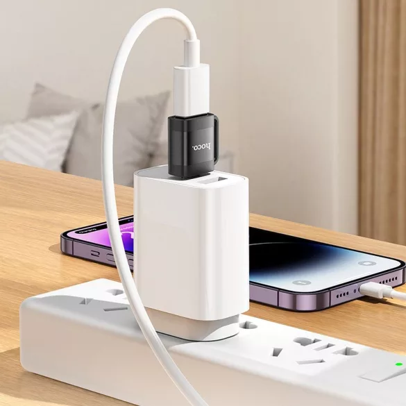 Adaptor HOCO OTG Tip C (mascul) la USB A (fema) 3A UA31C negru