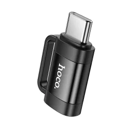   Adaptor HOCO OTG tip C (mascul) la Lightning (femă) 3A UA31E negru