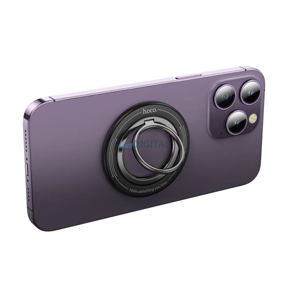 Suport magnetic pentru inelul telefonului mobil HOCO GH3 negru